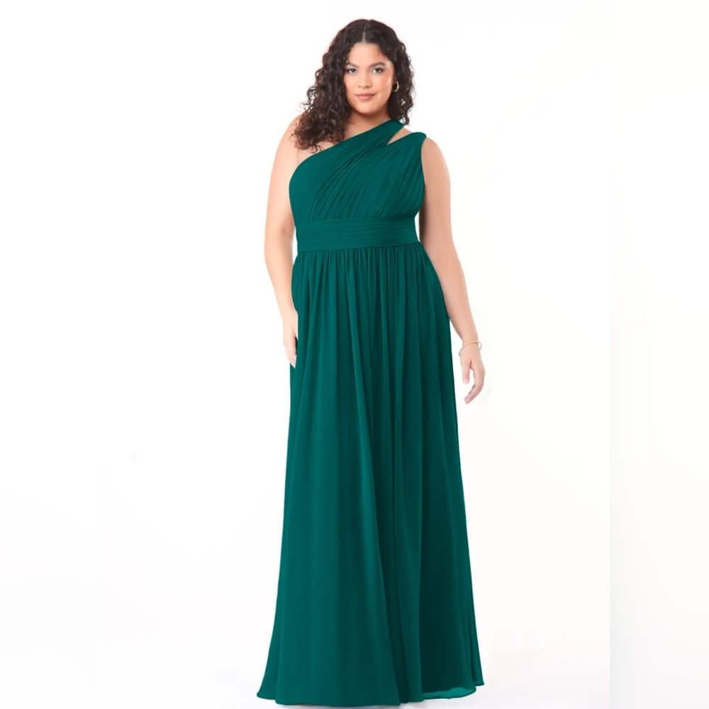 NWT AZAZIE MOLLY Dark Green Bridesmaid Prom Dress size 16